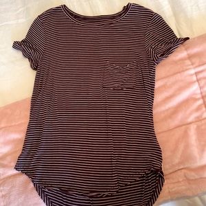 Striped maroon top